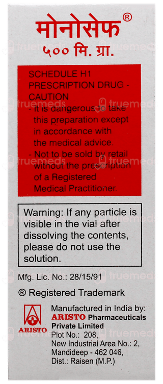 Monocef 500Mg Injection 1